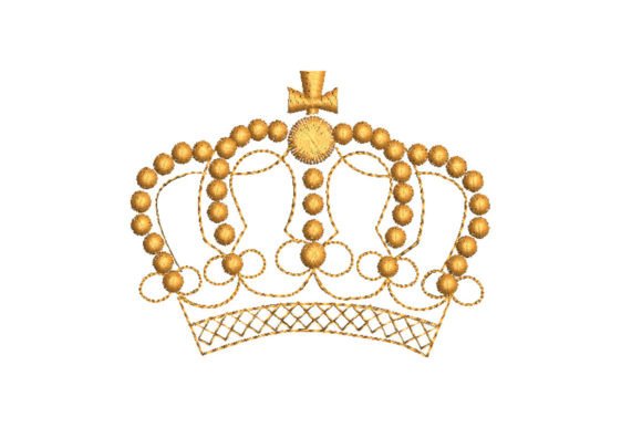 Crown Machine Embroidery Design for Holiday Collections