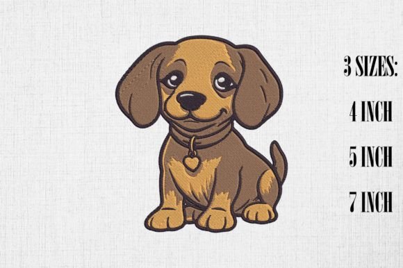 Cute Kawaii Dachshund Embroidery Design Review
