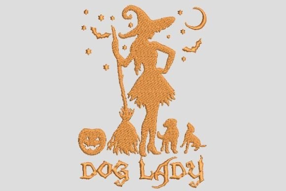 Dog Witch Lady Horror Halloween Embroidery Review