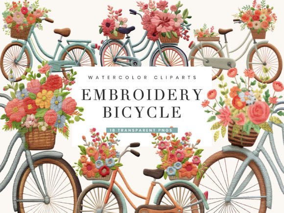 Embroidery Bicycle Clipart Bundle Review
