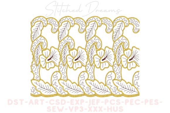 Floral Embroidery Borders for Seasonal Collections