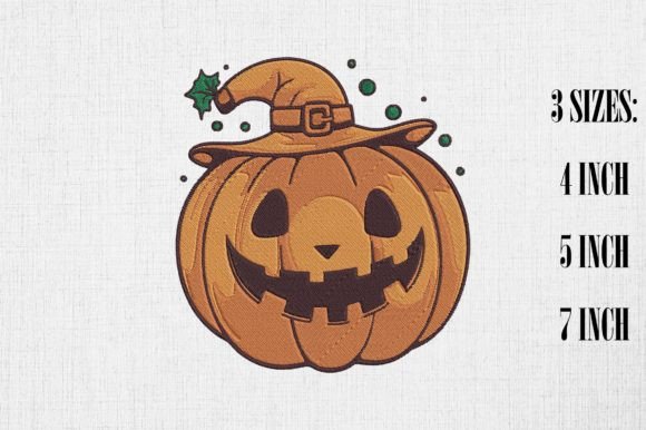 Halloween Pumpkin Embroidery Design