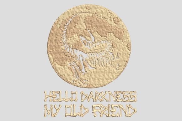 Hello Darkness My Old Friend Embroidery
