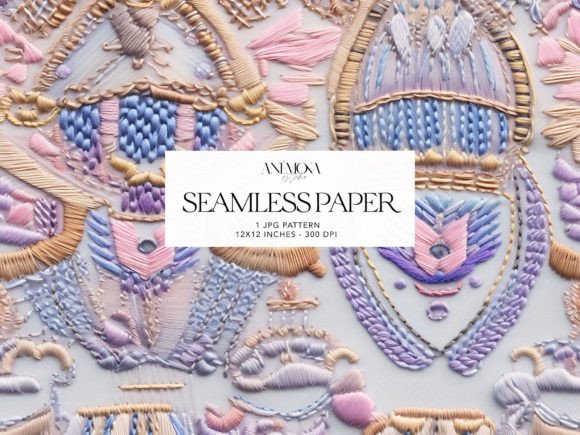 Pastel Folk Embroidery Background Review