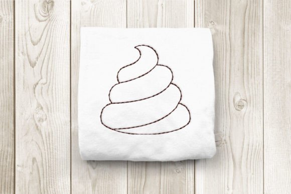 Poop Emoji Linework Embroidery: A Fun Handmade Gift Idea